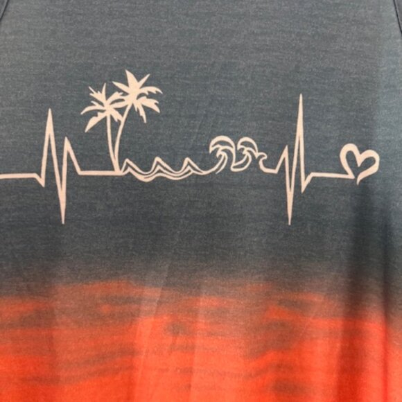 Tank Top Playero con Estampado Tropical (Tropical Tie-Dye Racerback Tank top) - Picture 3 of 4